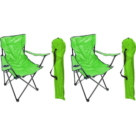 2 Stück Anglersessel mit Getränkehalter Lime-MPO2470-2 (1/4)