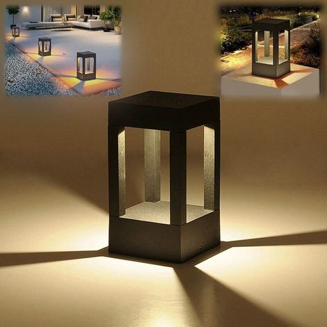 0–10 W IP65 LED-Außenleuchte – Warmweißes Licht (3000 K) – Schwarzes Aluminium – Abmessungen: 12 x 12 x 20 cm – Lichtstrom: 1000 lm (1/5)