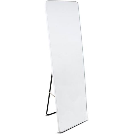 Espejo de Cuerpo Entero Atlantic. Dormitorio o Recibidor. Espejo Rectangular de Pie. Blanco (1/5)