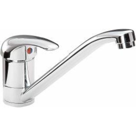 Robinet d'évier de cuisine chromé (1/2)