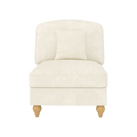 Windsor-Sofa ohne Armlehne Chenille mit 1 Kissen - Weiß
WL