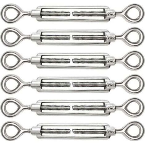 Tensores de cable de acero M5 ajustables, ojo y ojo fabricados en acero inoxidable 304 para tensores de cable, tensores de cable de acero, accesorios de gancho