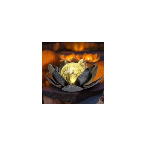 lampes solaires de jardin, Fleur de lotus lanterne solaire, Décoration de jardin lotus solaire Deco, Jardin Exterieur Lumière, Lampe Solaire Exterieur pour terrasse,cour