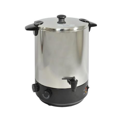 KITCHENCHEF Stérilisateur / Traiteur 1650W Inox/Noir 18,5L Contenance 12 bocaux Minuterie 120 minutes Conserves maison (1/3)