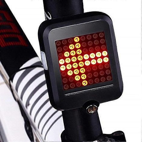 Clignotants de vélo, feu stop, capteur intelligent, freinage automatique, projecteur laser rechargeable USB, feu arrière laser pour VTT (1/5)