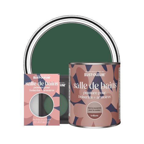 Peinture pour Boiseries & Armoires de Salle de Bains, Finition Brillante - Pinède (1/2)