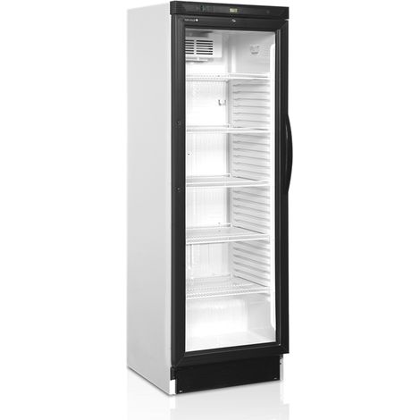 Vitrine Réfrigérée Vitrée Réversible CEV425 1 DEL L/H - Noire - TEFCOLD