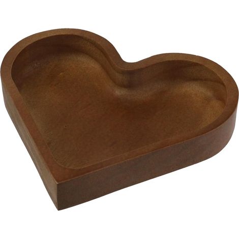 Plateau de service en bois, en forme de cœur, pour le pain et les aliments, convenant aux fruits, desserts, en-cas et à la table de la cuisine.-AquaForge (1/5)