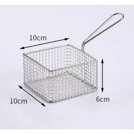 Panier À Friture - Acier Inoxydable 304 - Pour Friture Profonde Et Égouttage Cuisine - 1 Pièce (1/5)