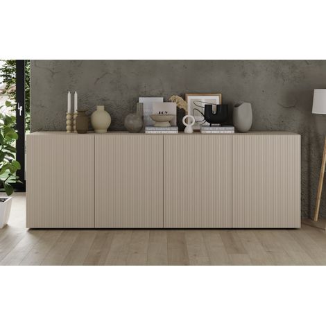 Buffet Rio cashmere - 4 portes - 241 x 42 x 84 cm (1/4)