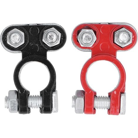 Lot de 2 bornes de câble de batterie en alliage d'aluminium, accessoire universel pour voiture (1/5)