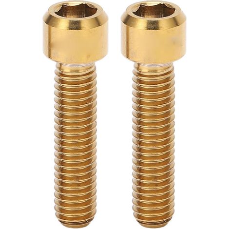 2pcs Vis de Potence Vélo M6 25mm Alliage Titane Étendue pour Tige de Selle VTT Route (1/5)