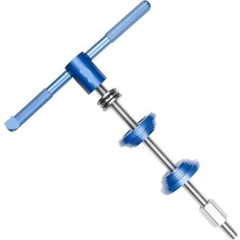 Set di attrezzi per bicicletta, attrezzo per movimento centrale, riparazione bicicletta, anodizzato blu, lunghezza 270 mm, blu (1/5)
