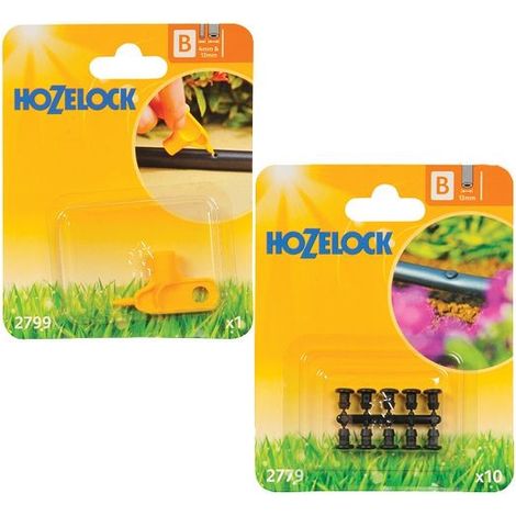 Hozelock 2799 Hole Punch and 2779 Pack of 10 Blanking Plugs 13mm
