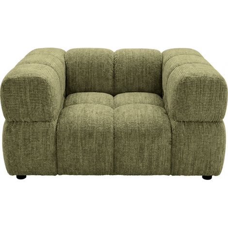 GUSTAVE - Fauteuil tissu chenille Vert (1/5)
