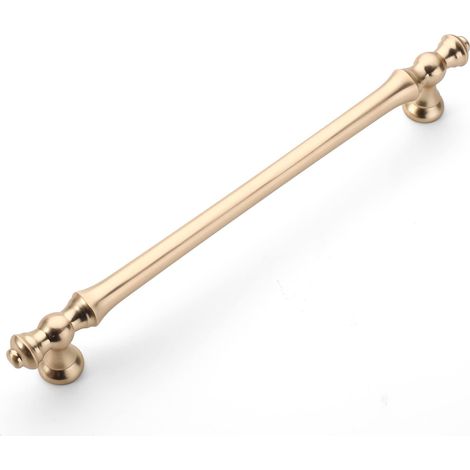 Möbelgriffe aus Zinklegierung, Schrankgriffe, Schubladengriffe, 160 mm Lochabstand, gebürstetes Messing