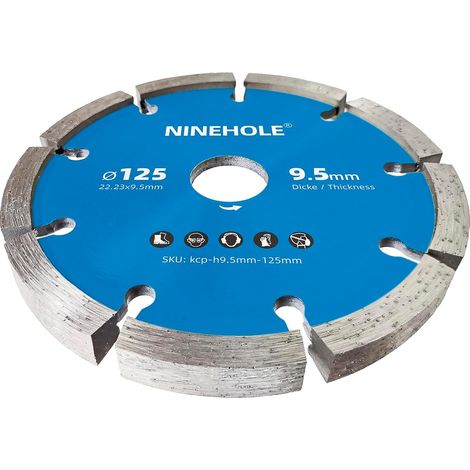Fraises à joints pour Maçonnerie, Chape, Crépi, Mortier, Béton et enduit, 125mm Diamètre, 9.5mm Épaisseur Disque diamant (1/5)