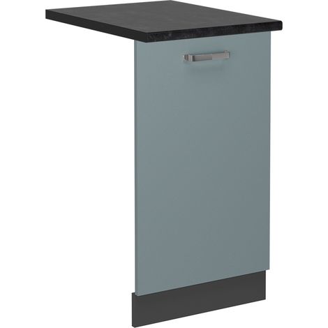 Panneau de lave-vaisselle R-Line, Bleu-gris, 45cm , PT Anthracite, Vicco