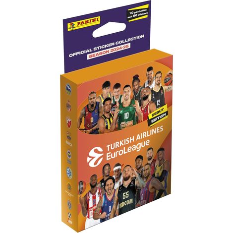 2024/25 Turkish Airlines EUROLEAGUE PANINI Official Sticker Collection Blister 10 Tasche (1/4)
