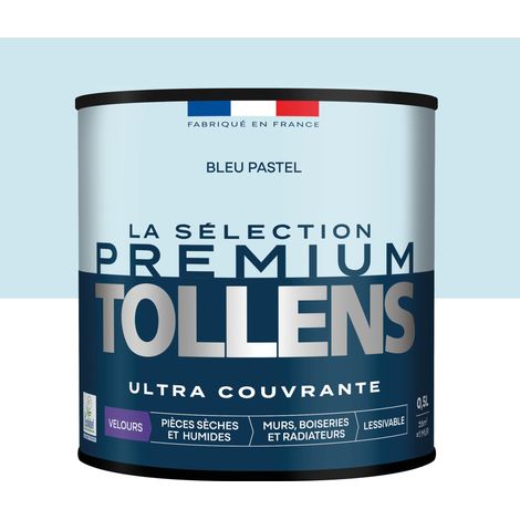 Tollens - Peinture intérieure couleurs - La Sélection Premium Velours - Ultra Couvrante - Bleu Pastel 0,5 L - 6m²