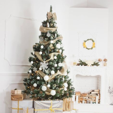 Dmora - Albero di Natale Edimburgo, Albero artificiale extra folto, Albero effetto reale in PVC, 500 rami, Altezza cm 180, con imballo rinforzato
