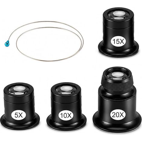 Loupe d'horloger 4x, loupe de bijoutier pour montres et précision (1/5)