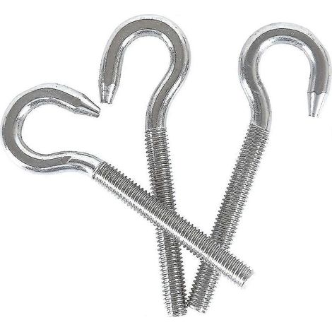 Anneau de vis M8 en acier inoxydable 304 avec crochet rond allongé (1/4)