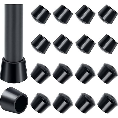 Lot de 16 capuchons en caoutchouc pour pieds de chaise, anti-rayures et silencieux, pour pieds exacts de 25 à 26 mm (1/5)