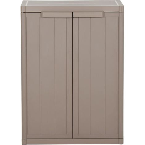 Meuble de Rangement,Armoire de rangement jardin Marron 65x45x88cm PP Aspect de bois -99798 (1/5)