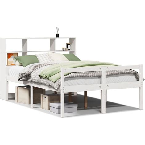 Maison Exclusive - Letto Libreria senza Materasso Bianco 160x200 cm Legno di Pino