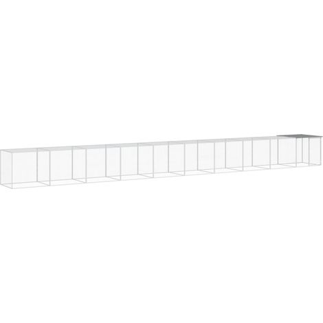 Maison Exclusive - Gabbia Polli Tetto Grigio Chiaro 1003x98x90 cm Acciaio Zincato