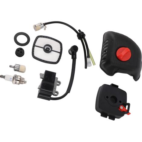 Lawn Mower Air Filter Cover Kit Aluminum Air Cleaner Cover Spark Plug Ignition Coil for A411000130 A411000131 TC210 EB212 GT225 ES210 (1/2)