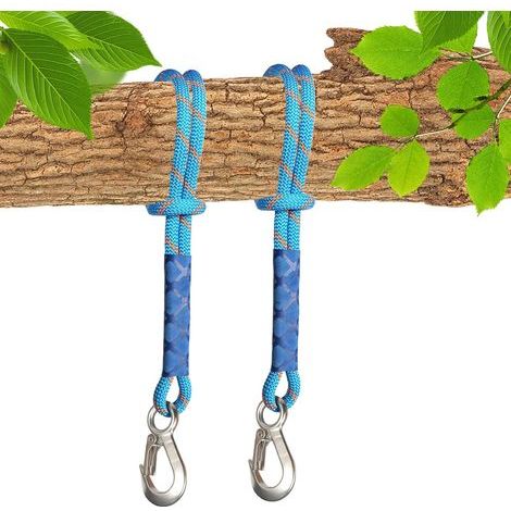 2 Pièces Sangle Balancoire Arbre, 0.6M Hamac Sangles avec Mousquetons, Sangle de Suspension pour Hamac Corde Hamac Attache Hamac Sangle Hamac pour Balançoire Yoga Hamac Camping (1/5)