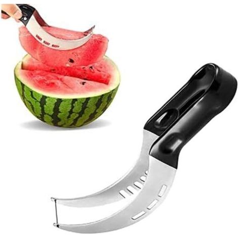 Couteau à melon en acier inoxydable 304 avec crochet, pour papaye et pastèque, outil multifonctionnel antidérapant Crezuo (1/4)