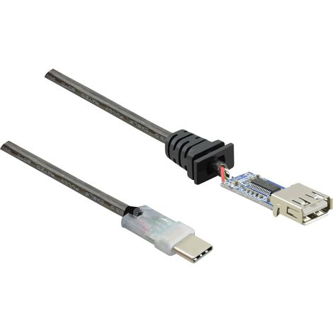 Renkforce Câble USB USB 2.0 USB-C® mâle, USB-A femelle 7.50 m noir contacts dorés RF-4752800 Y481772 (1/3)