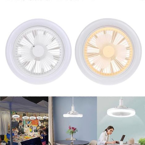 Ventilateur de plafond oscillant à 360° avec éclairage 2800-6500K et douille B22 (1/5)