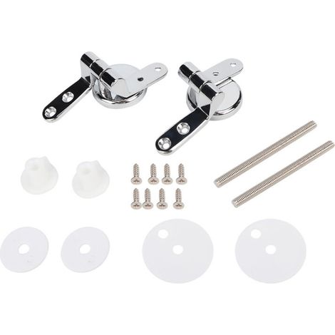 Fixations de couvercle de toilette charnières de toilette Kit de remplacement de réparation ensemble d'outils (1/5)