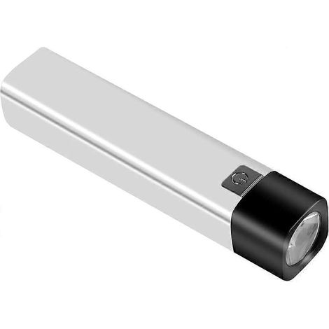 Wiederaufladbare LED-Taschenlampe mit Seitenbeleuchtung, ultrahell (350 Lumen), 4 Beleuchtungsmodi.
