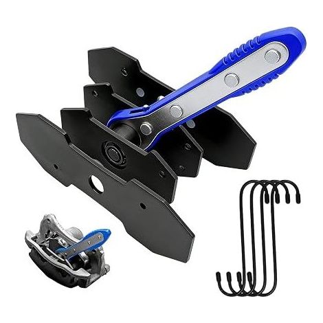 Ratcheting Brake Caliper Tool:Brake Piston Pusher with Ratchet Function, Blue Ratchet Brake Caliper Press Kit Hooks (1/5)