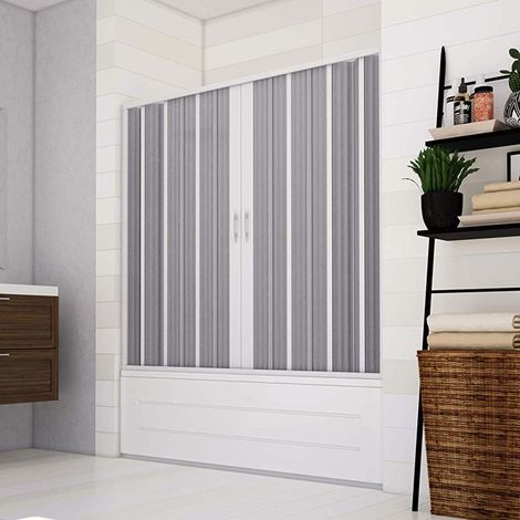Forte – Pare-baignoire pliante en pvc blanc 170 cm – Hauteur 150 cm – Ouverture centrale – Résistant à l'humidité – Installation rapide (1/3)