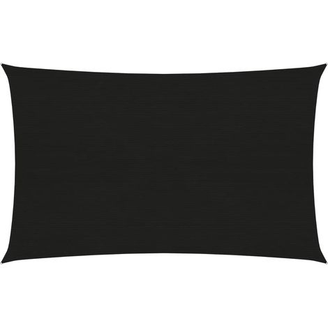 Voile d'ombrage 160 g/m² noir 2,5 x 4,5 m PEHD