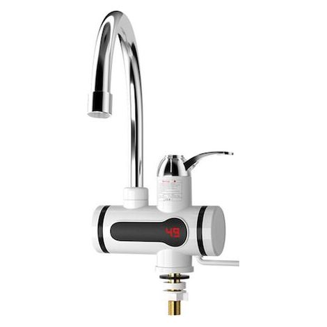 Chauffage à l'eau du robinet électrique, écran LCD, température réglable, 3000W, blanc