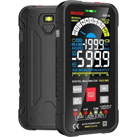 GVDA GD128 Digital Multimeter with Smart Measure and Color LCD Black case (1/5)