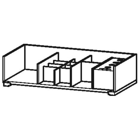 Sistema d'arredo Duravit per mobili di larghezza 750 mm, senza foro per sifone UV99240, Colore (anteriore/corpo): acero massiccio - UV992407878 (1/2)