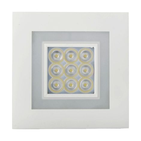 Empotrable LED cuadrado “Focus” (12W 3000K 670lm) IP20 fabricado en aluminio y acrílico color blanco (1/3)