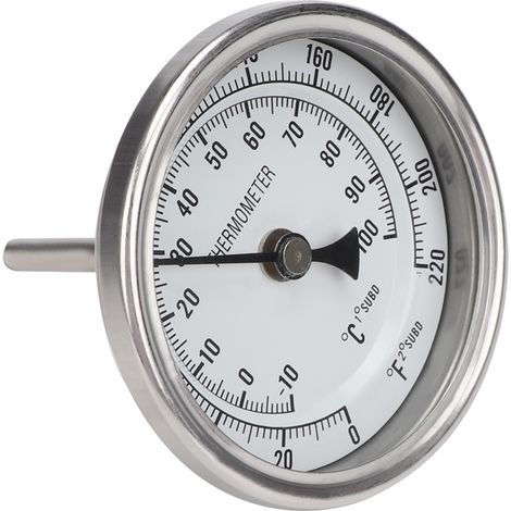 Thermomètre à cadran métallique en acier inoxydable 1/2" NPT pour le brassage de la bière (1/5)