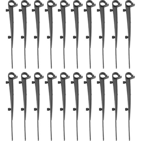 Schwarze Kunststoff-Dachrinnenclips, 20 Stück, Zubehör zur Befestigung und Wartung von Laubschutzgittern, einfache Montage für verschiedene Dachrinnentypen (1/5)