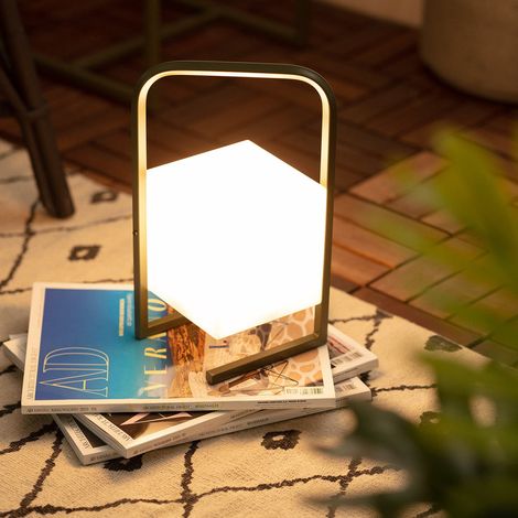 Lampada da Tavolo LED Portatile Tiber 2.5W per Esterni con Batteria USB Ricaricabile Verde Cachi