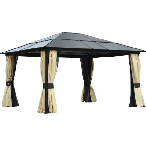 Outsunny Luxus Pavillon Gartenpavillon Alu mit PC Dach, 430x360x280 cm
On-Site