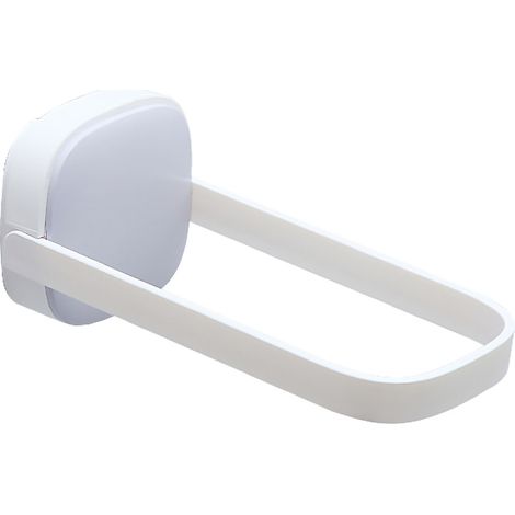 Support de cintres mural pliable en forme de U – Rangement vêtements – Blanc et gris (1/3)